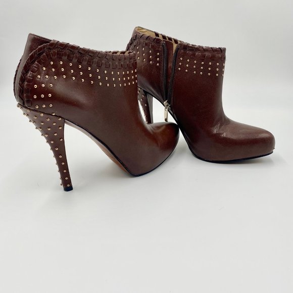Enzo Angiolini Eayareena Brown Studded Boot size 9 - Picture 4 of 4